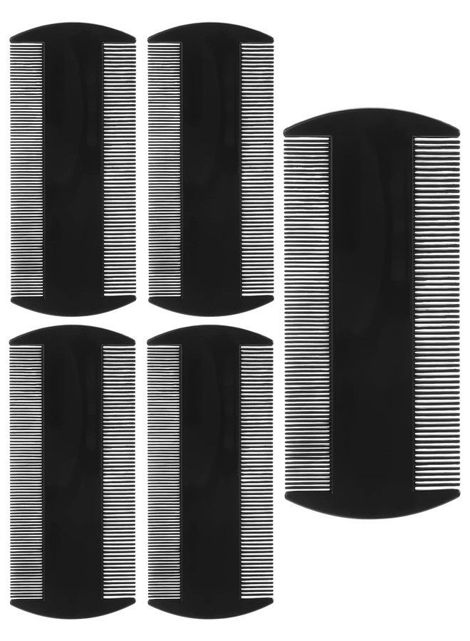 Qulkws 5 Pack 3.5" Double-Sided Pocket Comb, Mustache 2 Sides Combs, Dandruff Removal Hair Combs for Men's Beard Mustache Detangling Knots Hair Free - Image 1